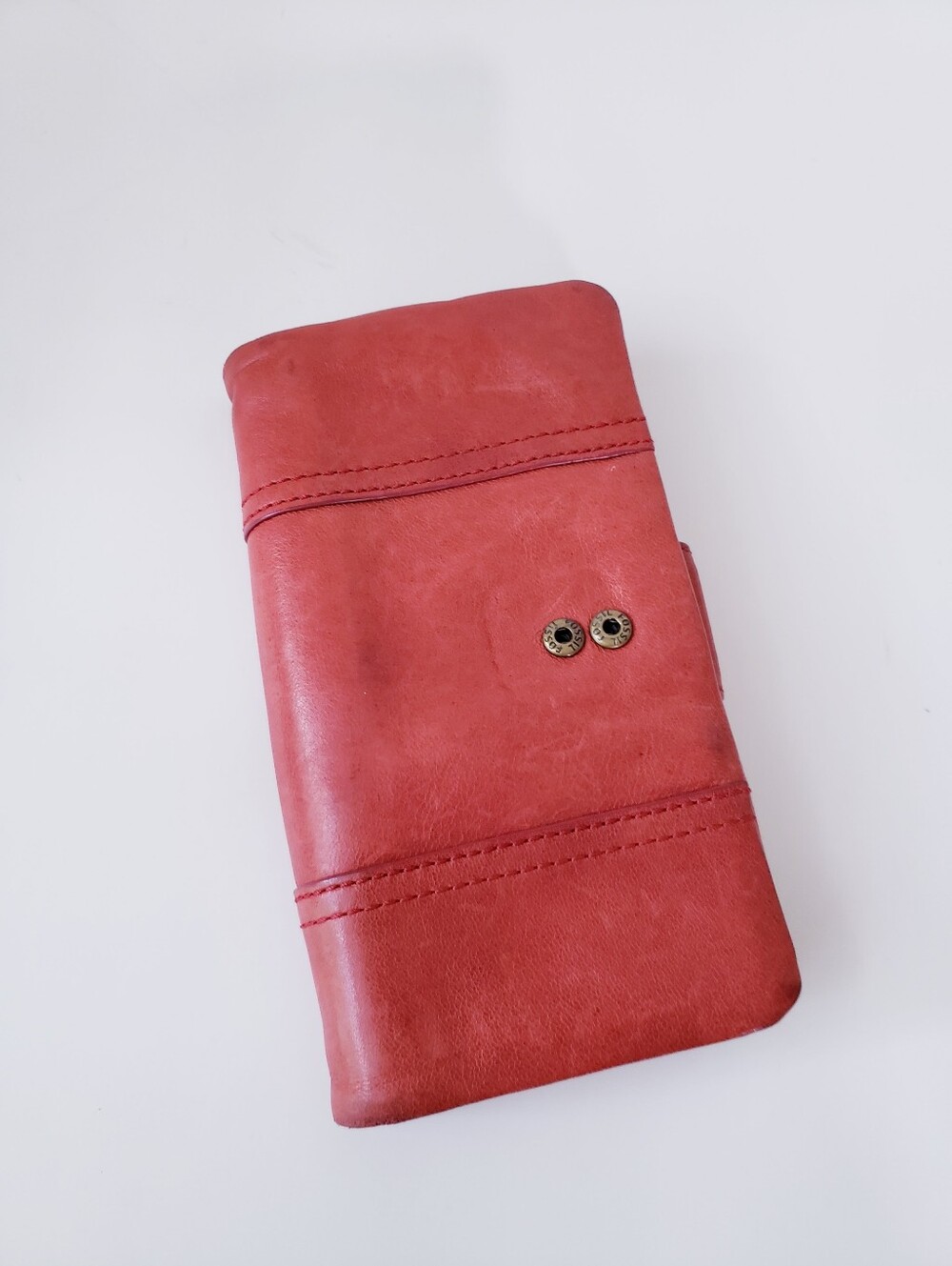Vintage Fossil Orange Leather Wallet - Picture 6 of 16